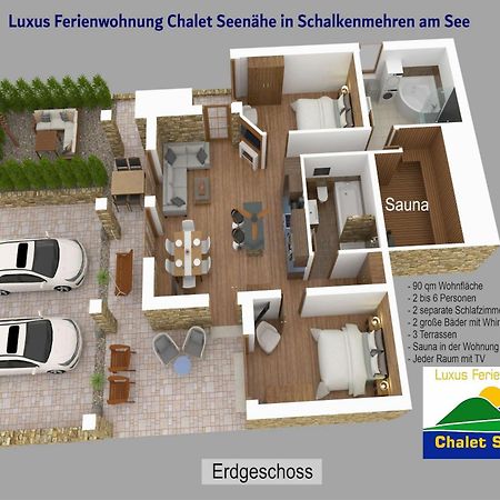Luxus Ferienwohnung Chalet Seenaehe Шалкенмерен Екстериор снимка